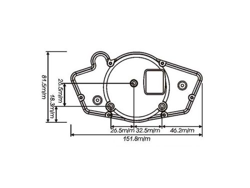 Koso RX1N GP Style fekete multifunkciós kilóméteróra, kék világítással
