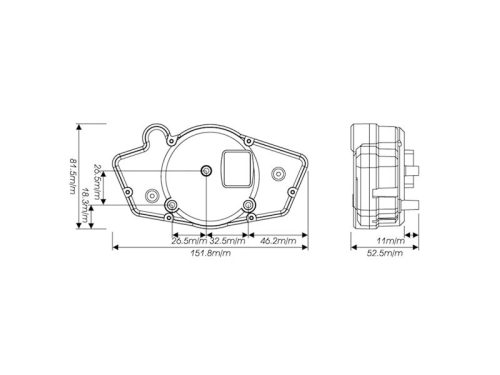 Koso RX1N GP Style fekete multifunkciós kilóméteróra, fehér világítással