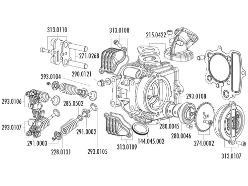 Henger Szett Hengerfej 4 V.honda Xr 50-polinixp4