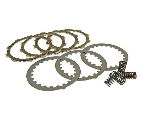 Parafás és acél kuplunglamella szett kuplungrugókkal - Minarelli AM, Generic, KSR-Moto, Keeway, Motobi, Ride, 1E40MA, 1E40MB