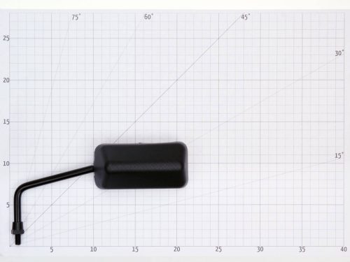 Tükör F1 karbon-kinézetű rövid blokk - bal / jobb - jobb kezes menetes - univerzális