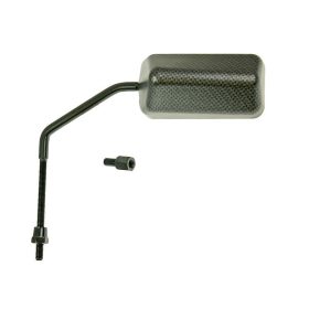   Tükör F1 karbon-kinézetű hosszú blokk bal / jobb, csomagban menetes adapter - univerzális