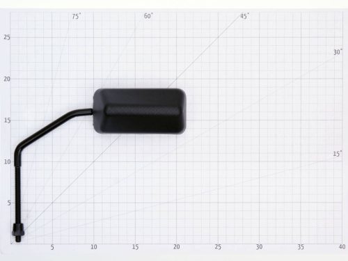 Tükör F1 karbon-kinézetű hosszú blokk bal / jobb, csomagban menetes adapter - univerzális