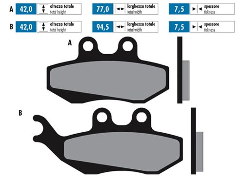 Polini organikus fékbetét - Aprilia Gilera MBK Yamaha