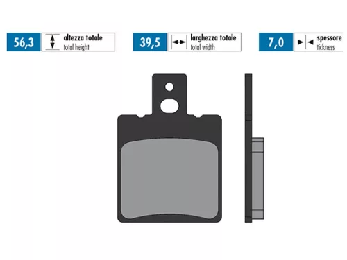 Polini organikus fékbetét - Aprilia RS 50, 125, RX 50, Beta Tempo, Quadra, Cagiva Mito 125