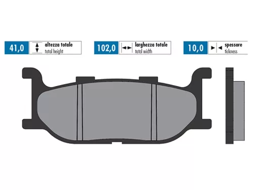 Polini organikus fékbetét - Yamaha Majesty 400, T-Max 500
