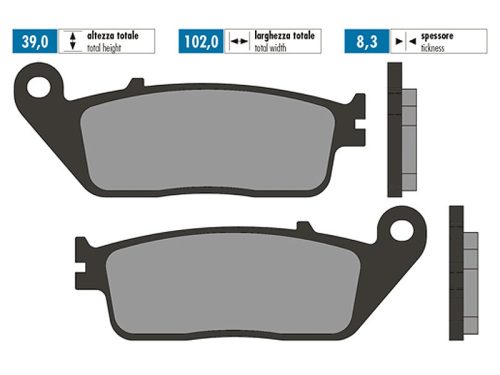 Polini organikus fékbetét - Daelim, Honda, Yamaha