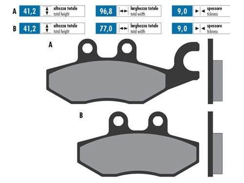 Polini organikus fékbetét - Piaggio X7, X9, X-Evo, MP3, Vespa 946, GTS, GTV