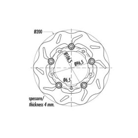   Polini Wavy hullámos úszó féktárcsa - LML, Piaggio, Vespa, Gilera