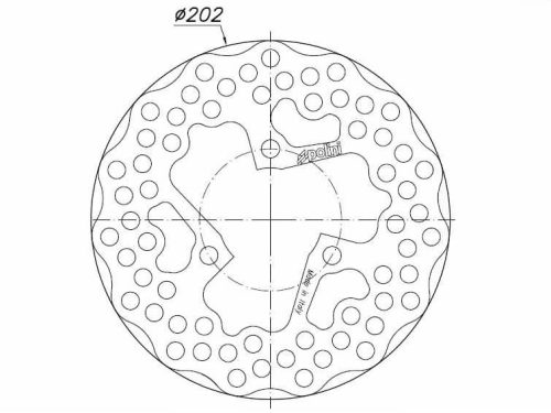 Polini Wavy túlméretes hullámos féktárcsa 202mm - Yamaha Jog 50 (hátsó)