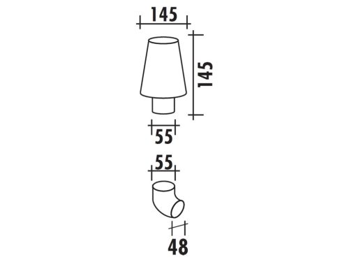 Polini Big Evolution 48, 55mm légszűrő - PWK karburátorokhoz