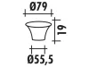 Szívócsonk Kúp D.55,5