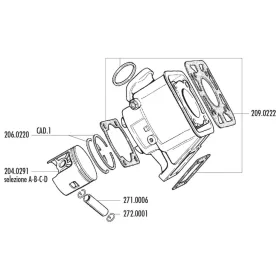   Polini dugattyú készlet 100cc 55mm (D) - Yamaha DT 80 (vízhűtéses)