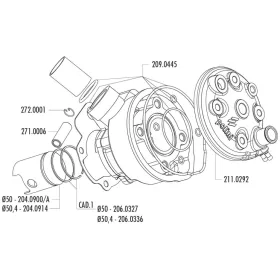 Polini sport dugattyú készlet 74cc 50.4mm - Minarelli AM6