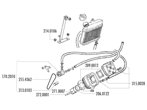 Polini dugattyúgyűrű 50cc 40.2x1mm - Peugeot 103 XPLC, clip LC, RCXLC