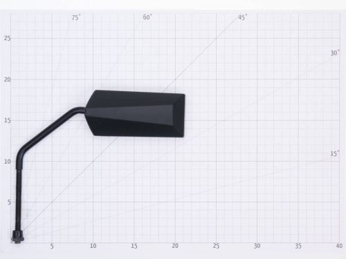 Tükör F11 Millenium M8 hosszú jobb kezes menetes, csomagban adapter fekete