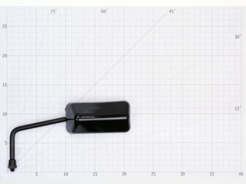Tükör F1 bal / jobb, M8 rövid jobb kezes menetes nincs benne adapter, fekete