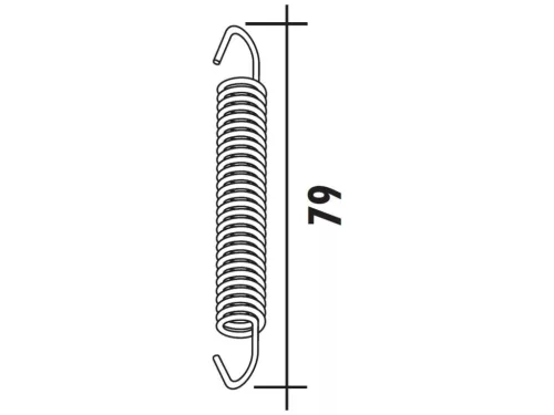 Polini kipufogó rugó rezgéscsillapítóval - 79mm