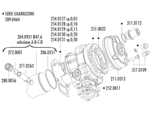 Csapok És Anyák Henger 6x116 Piaggio