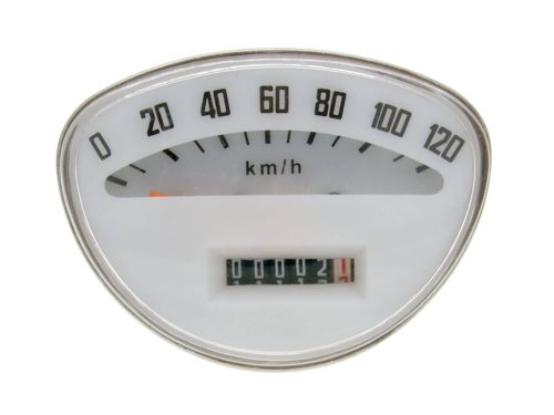 Fehér kilóméteróra (max 120km/h) - Vespa Rally180, Rally200, Sprint, PV125
