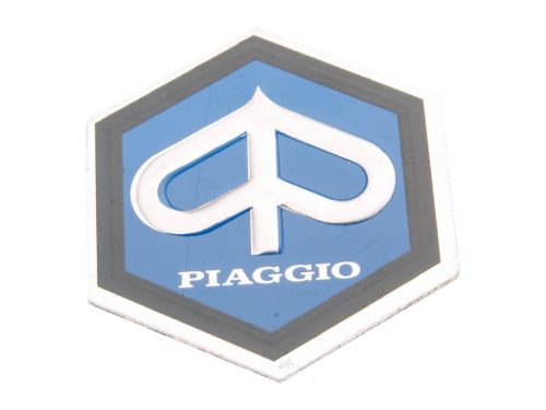 Piaggio 25x30mm-es alumínium ragasztandó embléma - Vespa PX, PE 80, 125, 200