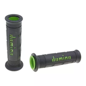   Domino A250 on-road fekete/zöld nyitott végű kormánymarkolat szett