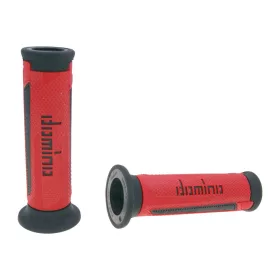   Domino A350 on-road piros/fekete nyitott végű kormánymarkolat szett