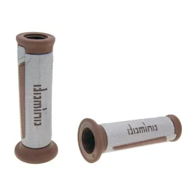   Domino A350 on-road szürke/barna nyitott végű kormánymarkolat szett