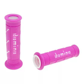   Domino A250 on-road pink/fehér nyitott végű kormánymarkolat szett