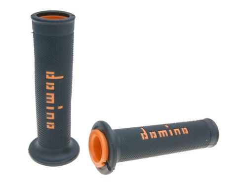 Domino A010 on-road fekete/narancssárga nyitott végű kormánymarkolat szett