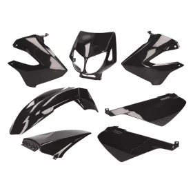 Fekete burkolat szett - Derbi Senda R, SM X-Treme, SM DRD