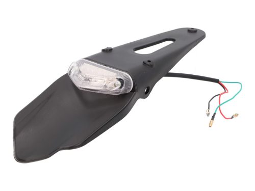 Hátsó sárvédő fehér LED féklámpával - Supermotard, Enduro