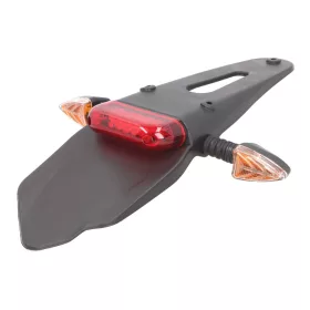   Hátsó sárvédő piros LED féklámpával és indexekkel - Supermotard, Enduro