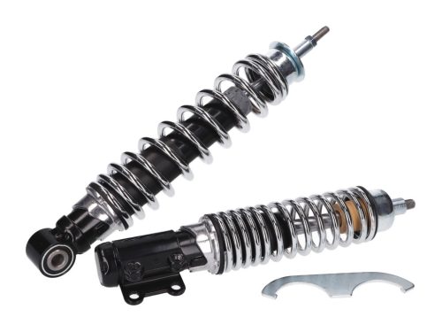 Carbone Sport fekete/króm első, hátsó lengéscsillapító (teleszkóp) szett - Vespa ET4, LX, LXV 125-150cc