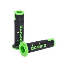   Domino A450 on-road verseny fekete/zöld nyitott végű kormánymarkolat szett