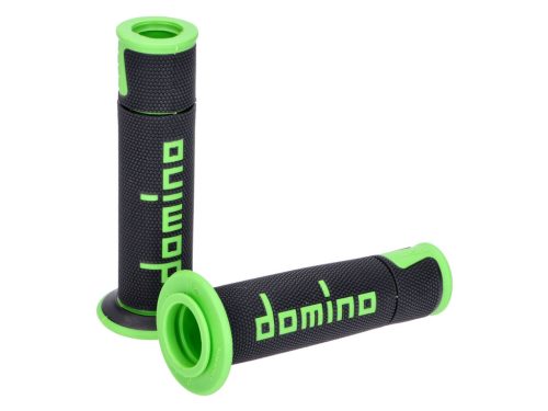 Domino A450 on-road verseny fekete/zöld nyitott végű kormánymarkolat szett