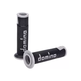   Domino A450 on-road verseny fekete/szürke nyitott végű kormánymarkolat szett