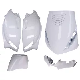   Fényes fehér burkolat szett - Piaggio Zip 2 AC (léghűtéses) 2000-