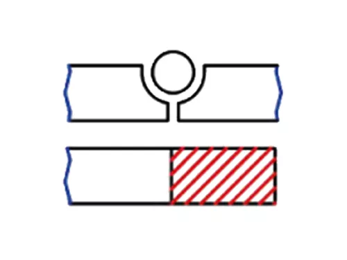 50cc 40.30x1.2mm kúpos dugattyúgyűrű készlet - Minarelli AM6