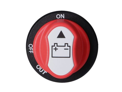 Akkumulátor megszakító kapcsoló d=29mm, 32V-ig max. 100A
