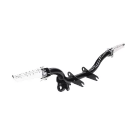   Fekete lábtartó rúd felhajtható lábtartó pedállal és oldalsztender rögzítőponttal - Simson S50, S51, S70, S53, S83