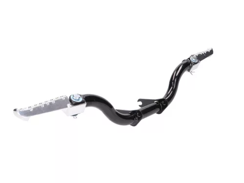 Fekete lábtartó rúd felhajtható lábtartó pedállal - Simson S50, S51, S70, S53, S83