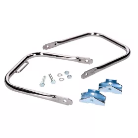   Krómozott hátsó csomagtartó tartókeret készlet (rövid) - Simson S50, S51, S70