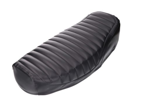 Fekete redőzött üléshuzat - Simson S50, S51, KR51/2, SR4-3, SR4-4, Star, Schwalbe, Sperber, Habicht