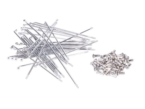 Krómozott kerék küllő készlet 143.5mm hosszú, M3,5-ös niplikkel, 16'-os kerékhez - Simson S50, S51, S53, S83, Schwalbe, Sperber, Habicht