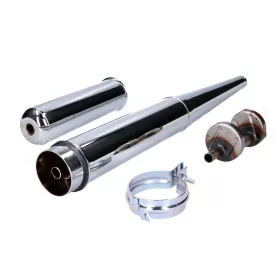   Kipufogó króm 28mm kúp ellenkúppal perforált Simson S50, S51, S53, S70, S83, KR51/2, S53, S70, S83, KR51/2