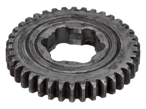 üresjárat 38 fogú 2. fogaskerék 3 sebességes sebességváltó Simson S51, S53, S70, S83, SR50, SR80, KR51/2, M531, M541, M741, M531, M541 sebességváltókhoz.