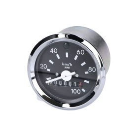   Sebességmérő Pulsotronic 100km/h kerek 60mm LED-del Simson S50, S51, S53, S70, S83, KR51/1, KR51/2 Schwalbe, SR4-1 Spatz, SR4-2 Star, SR4-3 Sperber, SR4-4 Habicht, S50, S53, S70, S83, KR51/1, KR51/2 Schwalbe, SR4-1 Spatz, SR4-2 Star, SR4-3 Sperber.