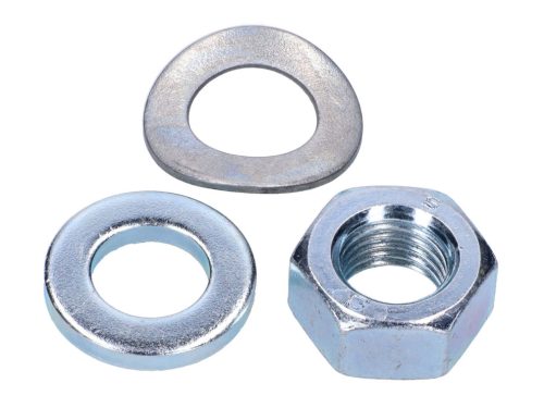 Alapalkatrész készlet első tengely M12x1,5 alátétekkel a kerékagyhoz Simson S50, S51, S53, S70, S83, SR50, SR80, S70, S83, S53, S53, SR50, S53, S53, S70, S83, SR50, SR80