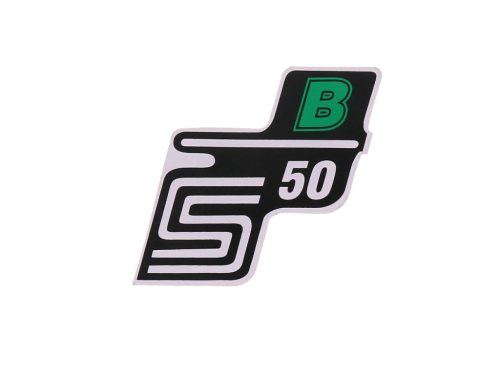 Írás S50 B fólia / matrica zöld Simson S50 számára